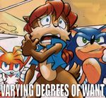  archie_comics canine do_not_want do_want fear female fox grin hedgehog image_macro kinda_want male miles_prower reaction sally_acorn sonic_(series) sonic_the_hedgehog varying_degrees_of_want 