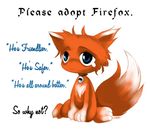  bell blue_eyes canine collar cute english_text firefox fox orange solo tail tears unknown_artist 