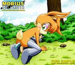 anal blush bunnie_rabbot butt carrot female food insertion lagomorph mobius_unleashed penetration pussy rabbit sex_toy solo sonic_(series) tail vaginal vaginal_penetration 