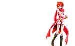  akaiko boots headphones red_eyes red_hair tagme vocaloid white 