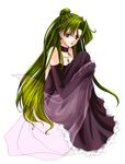  absurdres bishoujo_senshi_sailor_moon choker dress green_hair highres long_hair meiou_setsuna princess_pluto red_eyes sailor_pluto sasori_(pixiv920534) smile 