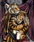  couple feline female hug male straight tiger ursula_vernon 
