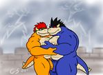  bowser dark_bowser dragon fangs gay grin gs koopa male mario_bros muscles nude penis red_eyes reptile scalie spikes standing tail 