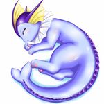  blue claws curled_up female fuddy on_side pok&eacute;mon sleeping solo tail vaporeon 