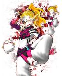  blonde_hair capcom cefca_palazzo cosplay final_fantasy final_fantasy_vi fingerless_glove fingerless_gloves gloves glowing glowing_eye han_juri lipstick makeup street_fighter tongue trap 