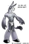  chris_goodwin donkey equine glasses hooves male solo topless underwear 