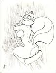  animaniacs anthro black_and_white breasts butt female mammal monochrome nipples rodent side_boob slappy_squirrel solo squirrel 