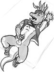  cum cumshot dinosaur dinosaurs greyscale male masturbation monochrome orgasm penis quixotically_erotic quixoticallyerotic robbie_sinclair robbie_sinclair_(dinosaurs) scalie simple_background sketch solo 