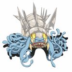  bad_pixiv_id eiri_(eirri) fangs gen_1_pokemon horror_(theme) no_humans omastar open_mouth pokemon pokemon_(creature) rape_face simple_background solo tentacles white_background yellow_eyes 