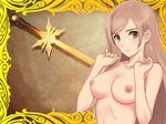  blush breasts highres naked nipples nude photoshop sega shining_(series) shining_wind sword taka_tony tanaka_takayuki touka_kureha weapon 