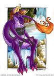  dragon emilie_pellenz female garter josephine lingerie macro purple scalie solo waterfall 