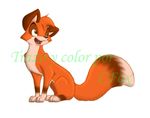  cfox_furvert feral fox mammal plain_background solo watermark white_background 