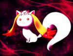  fusion hat kyubey mahou_shoujo_madoka_magica no_humans parody red_eyes sitting solo touhou yakumo_yukari yube_(skyhacker) 