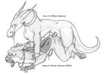  2004 anthro anthro_bestiality armorine canine canine_penis collar cum derco dragon feral gay interspecies male penis scalie sex william_andersson wolf 