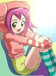  1girl awa blush capcom green_eyes hibiki_misora pink_hair red_hair rockman ryuusei_no_rockman 