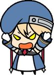  angry arc_system_works baret blazblue chibi female girl lowres noel_vermillion 