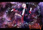  bad_id bad_pixiv_id blonde_hair boots crossed_legs eyepatch knife letterboxed male_focus pixiv_fantasia pixiv_fantasia_5 ponytail purple_eyes robinexile sitting solo 
