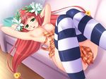  breasts game_cg green_eyes naked_apron nipples nonoyama_kotoko red_hair renai_saimin 