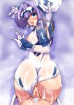  ahegao anus ass body_suit bodysuit bukkake censored cum cum_dump exelica fucked_silly galaxy_fraulein_yuna highres rolleyes rolling_eyes skin_tight tears tongue trigger_heart_exelica wet 