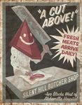  beef butcher comedy funny highres knife large_knife meat parody poster pyramid_head silent_hill smile 