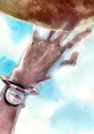  bangle bracelet chikama_(minka) hands hat jewelry log_pose male_focus one_piece portgas_d_ace pov solo wristband 