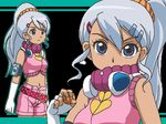  animated animated_gif awa bakugan bakugan_battle_brawlers brown_skin dark_skin gif julie_hayward julie_makimoto lowres oekaki silver_hair 