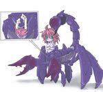  artist_request monster_girl pincers red_hair scorpion smile tail tentacle 