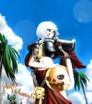  adepta_sororitas armor bad_id bad_pixiv_id ball beachball eien_no_sai_tori halloween happy_halloween jack-o'-lantern orc orkz pale_skin pumpkin purity_seals red_eyes short_hair tau warhammer_40k white_hair 