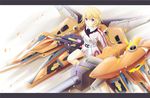  bad_id bad_pixiv_id blonde_hair charlotte_dunois gun infinite_stratos lancefate letterboxed petals purple_eyes rafale_revive_custom_ii solo uniform weapon 