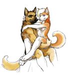  adam_wan canine colors couple dog female kineta looking_at_viewer male nipples nude pose pussy straight 