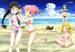  akemi_homura beach bikini glasses kaname_madoka kyuubee mahou_shoujo_madoka_magica miki_sayaka swimsuit tomoe_mami 