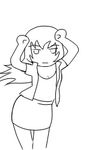  animated animated_gif asuka_ran caramelldansen dancing devilman_lady gif lowres monochrome solo 