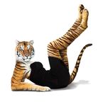  black_dress dress feline female photomorph photoshop pinup pose solo tiger worth1000 