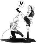  ! blush fight fighting haruno_sakura kawaiihidan monochrome naruto pixiv_thumbnail rauhreif sasori stare 