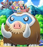  ambipom buneary croagunk gligar gliscor hikari_(pokemon) mamoswine pachirisu pikachu piplup pokemoa pokemon smile soara 