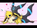  &#12471;&#12531; &hearts; ?? ambiguous_gender big_eyes bite blush chest_tuft ears eeveelution eyes eyes_closed fur jolteon nintendo open_mouth pawpads paws pok&#233;mon pok&eacute;mon shiny_pok&#233;mon tail tears tuft umbreon video_games 