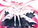  bad_id bad_pixiv_id bow dress hair_bow kaname_madoka long_hair magical_girl mahou_shoujo_madoka_magica mkm pink_hair solo spoilers thighhighs twintails ultimate_madoka very_long_hair 