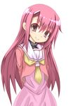  hayate_no_gotoku! katsura_hinagiku konomi_uo long_hair pink_eyes pink_hair school_uniform serafuku solo 