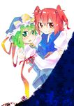  bad_id bad_pixiv_id green_eyes green_hair multiple_girls onozuka_komachi red_eyes red_hair shiki_eiki soiri_(us) touhou 