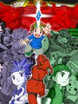  1girl 2boys digimon digimon_tamers guilmon li_jenrya makino_ruki matsuda_takato multiple_boys renamon terriermon 