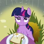  animated female flower food friendship_is_magic my_little_pony raining sandwich twilight_sparkle_(mlp) 