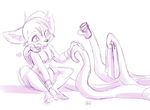  &hearts; after_sex aftermath bat cute dingbat_(character) erin_middendorf female gentacles hug nude sketch tentacles towel 