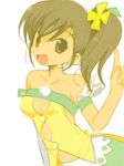  brown_eyes brown_hair futami_mami idolmaster idolmaster_(classic) idolmaster_2 long_hair shiu_kazuki short_hair side_ponytail solo 