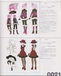  absurdres alternate_costume armband artbook bangs blunt_bangs boots breasts choker dress flower fur gloves hairband hat high_heels highres lili_levinas long_hair non-web_source outstretched_arms pantyhose pink_hair purple_eyes rose senkou_no_ronde shoes short_hair small_breasts translation_request veil 