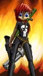  arche_kruz cosplay female mobian sally_acorn solo sonic_(series) the_punisher 