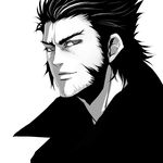  bad_id bad_pixiv_id banned_artist greyscale male_focus marvel monochrome portrait s_tanly solo wolverine x-men 