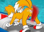  all_fours anal anal_penetration balls blush boat butt canine cum cum_inside doggy_position eyes_closed fgx fox from_behind gay kitsune knuckles_the_echidna male miles_prower mobian multiple_tails orange panting penetration penis red sonic_(series) sweat tail video_games 