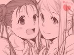  bad_id bad_pixiv_id cheek-to-cheek face fullmetal_alchemist heart may_chang monochrome multiple_girls nishio_haruaki open_mouth sketch smile winry_rockbell 