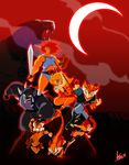  fanart jimsam-x jimsam-x_(artist) lion-o panthro pole snarf sword thundercats tygra weapon wilycat wilykat wilykit 