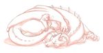  claws couple cute dragon friends fur male otter otterface paws reed reptile scalie scar scystorm sefeiren sketch sleeping tail wings 